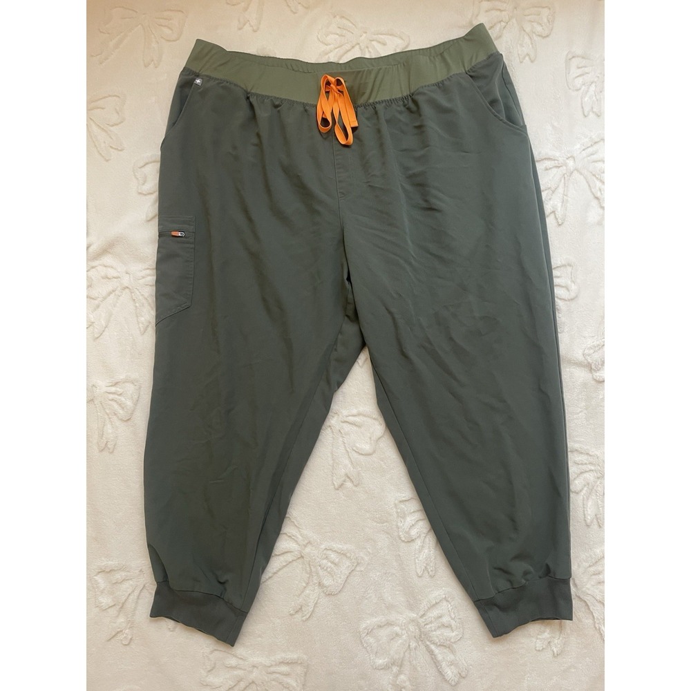 Figs Zamora Jogger Scrub Bottoms Women's Size 6xl Moss Green
